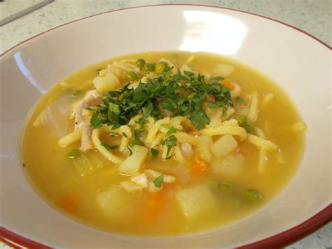 Jenny Eatwell's Rhubarb & Ginger: German Style Chicken Soup with Spaetzle