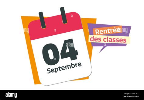 France back to school day - French calendar design element theme Stock Photo - Alamy