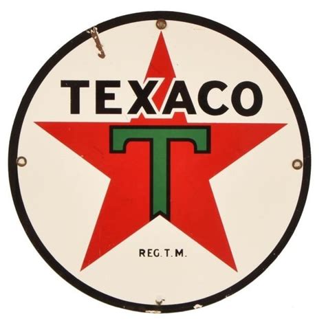 Texaco Gasoline Porcelain Sign