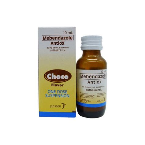 ANTIOX Mebendazole 50mg / mL Oral Suspension 10mL Choco price in the Philippines | MedsGo Pharmacy