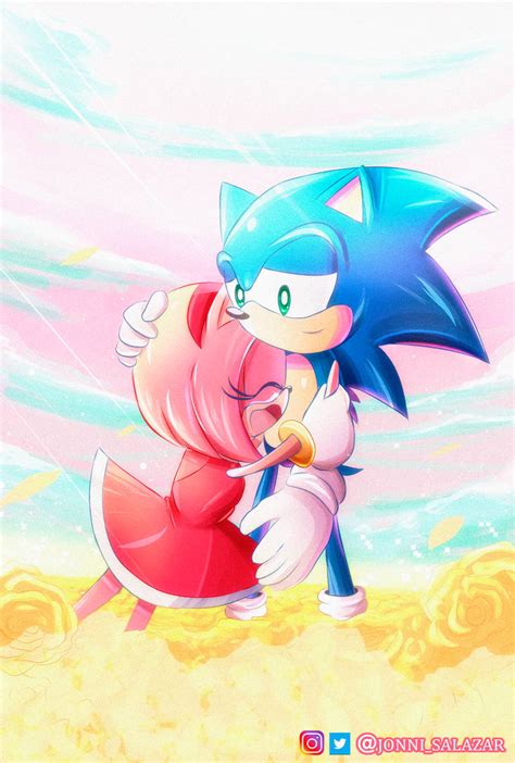 Sonamy Fanart ( Valentine's day special art ) by jonnisalazar on DeviantArt