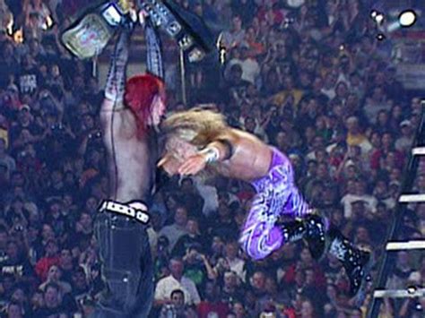 Video: Edge spears Jeff Hardy from the top of the ladder