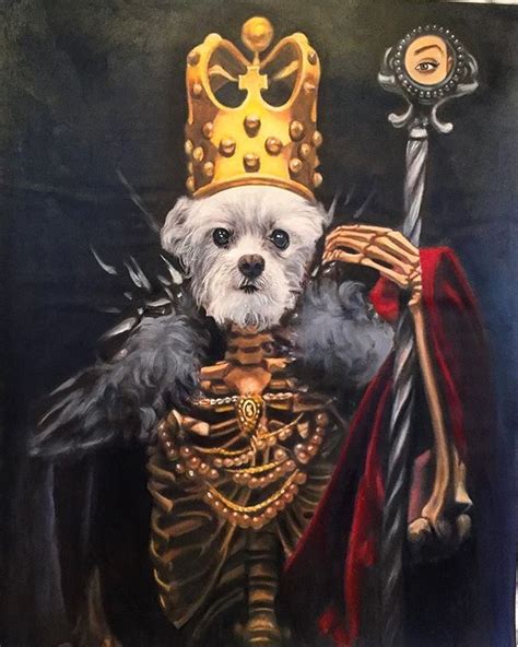 Skeleton dog! #dogportrait #dogpainting #oilpainting #skeleton #petportrait #petpainting | Dog ...