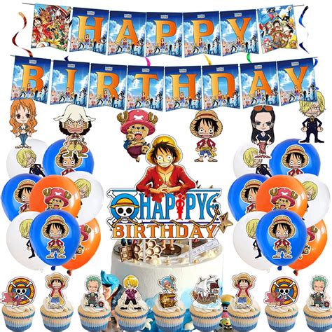 Buy One Piece Birthday Party Supplies,Party Set Include Happy Birthday ...