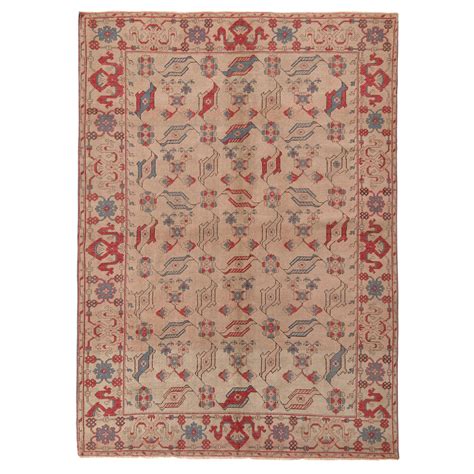 Geometric Rug in Blue at 1stDibs