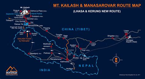 Kailash Round Trip Map 2024, Kailash Mansarovar Tour Map