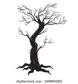 Horror Tree Silhouette Vector Format Stock Vector (Royalty Free) 1498896005 | Shutterstock