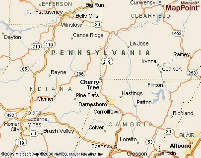 Cherry Tree, Pennsylvania Area Map & More