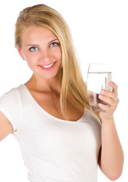 Woman With A Glass Of Water Free Stock Photo - Public Domain Pictures