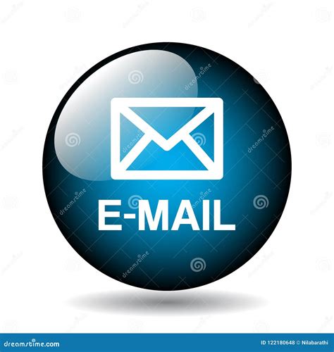 Email icon button stock illustration. Illustration of email - 122180648