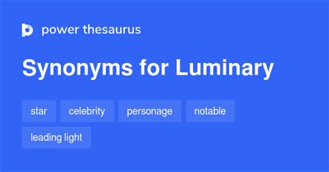 Luminary synonyms - 724 Words and Phrases for Luminary