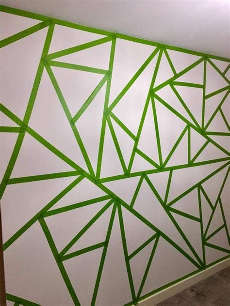 Masking tape on the wall..before painting. Frog green tape. | Painters ...