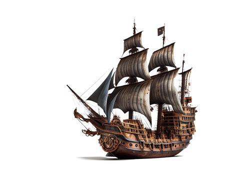 ancient pirate ship on transparent background 24819523 PNG