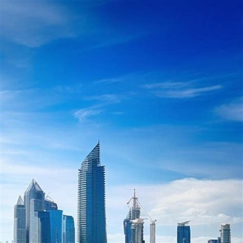 Premium AI Image | aerial view of jakarta downtown skyline with high rise buildings with white ...