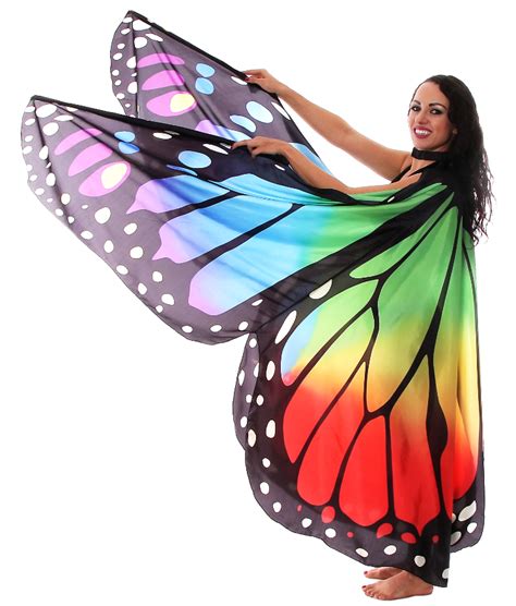 Butterfly Wings in Rainbow | Dance Wings at Bellydance.com