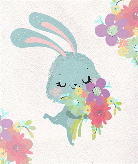 Bunny Clipart Spring Bunnies Clipart Set Sweet Clipart | Etsy