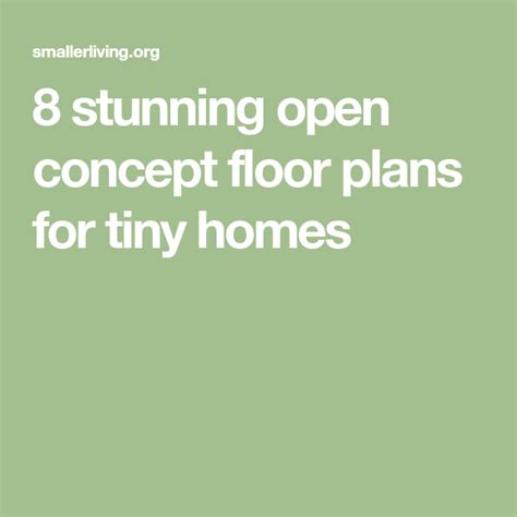 8 stunning open concept floor plans for tiny homes Open Concept Floor ...