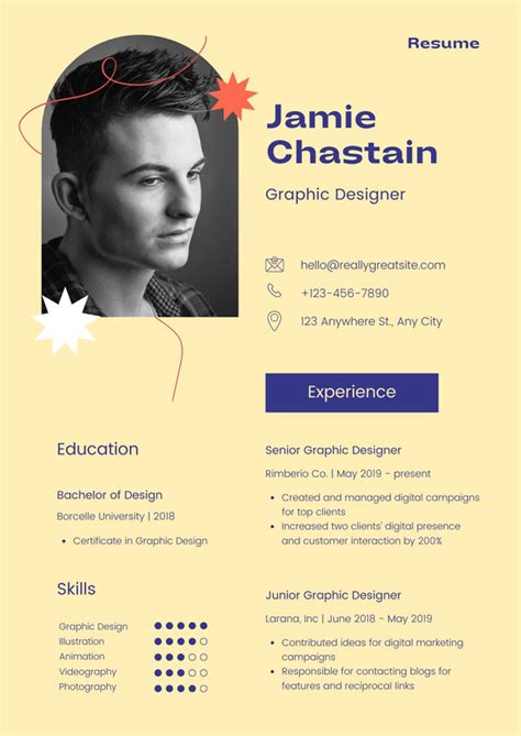 Page 17 - Free, custom printable graphic design resume templates | Canva