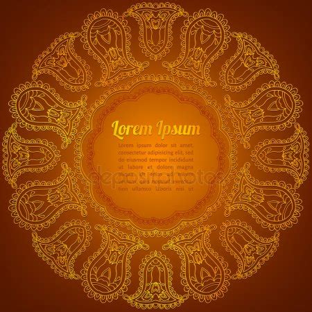 Background with gold lace circular ornament Stock Vector Image by ©redPanda #57572029