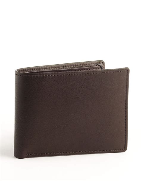 Perry Ellis Leather Passcase Wallet in Brown for Men | Lyst