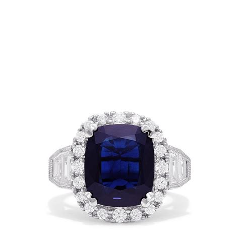 Effy Hematian 18K Two Tone Gold Sapphire and Diamond Ring, 7.29 TCW ...