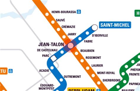 Jean-Talon station map - Montreal metro