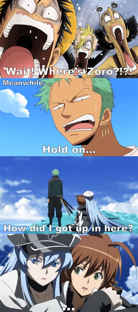 Zoro's being lost in other animes again! This time he is in an Anime ...