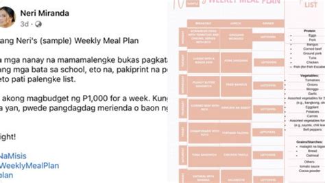 Neri Miranda Offers a Weekly Meal Plan for 1,000 pesos - AttractTour