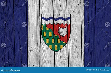 Northwest Territories Flag Over Wood Planks Editorial Stock Photo ...