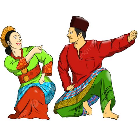 Malay Couple Dance, Traditional, Dance, Malay PNG Transparent Clipart Image and PSD File for ...