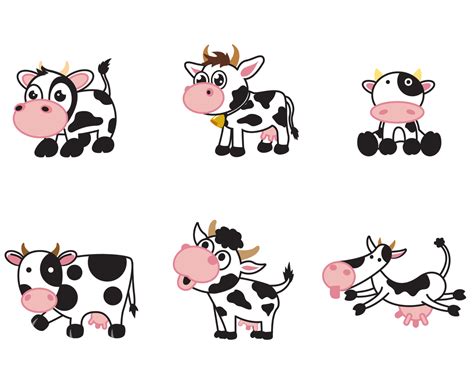 Free Cartoon Cow Vector Vector Art & Graphics | freevector.com