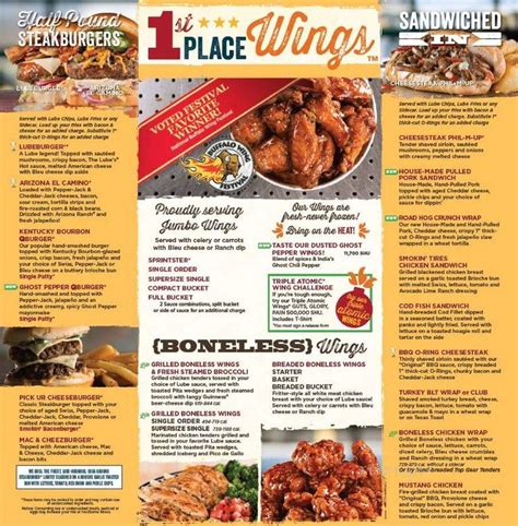 Online Menu of Quaker Steak & Lube, Sandusky, OH