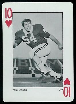 Mike DuBose - 1973 Alabama Playing Cards #10H - Vintage Football Card ...