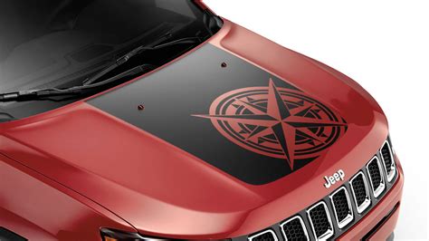 Center hood decal for Jeep Compass Trailhawk hood graphics kits – My Cars Look - Professional ...