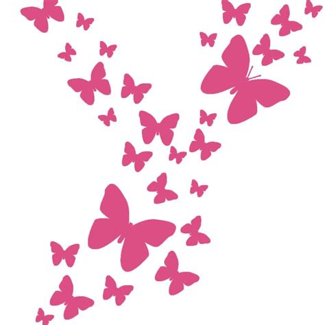 Butterfly Wall Stickers - Hot Pink in 2021 | Butterfly wall decals ...