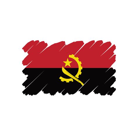 Angola flag vector 4943281 Vector Art at Vecteezy