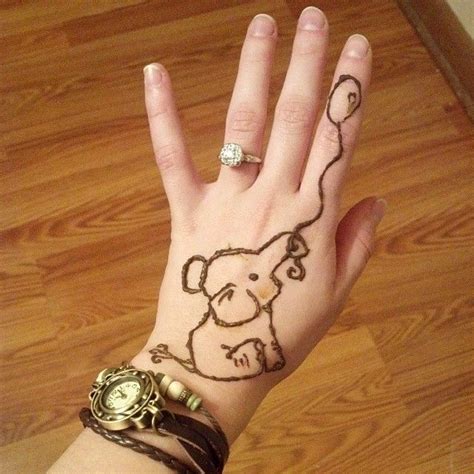 Baby Elephant Henna! | Henna tattoo designs, Henna tattoo designs simple, Hand henna