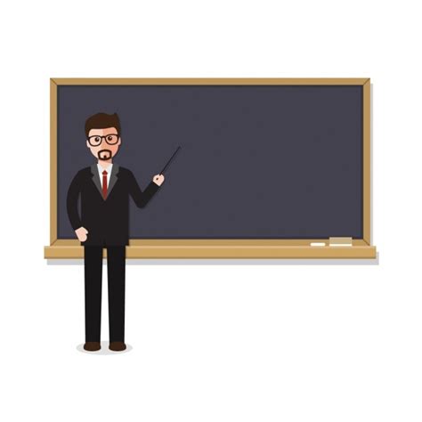 Free Vector | Teacher with a blackboard design