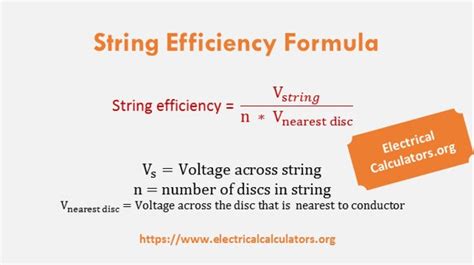 String Efficiency Formula with Calculations • Electrical Calculators Org