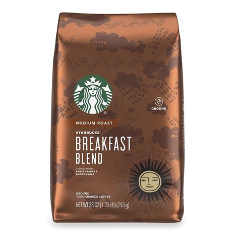 Starbucks Medium Breakfast Blend Arabica Roast Ground Coffee Review - Espresso Coffee Brewers