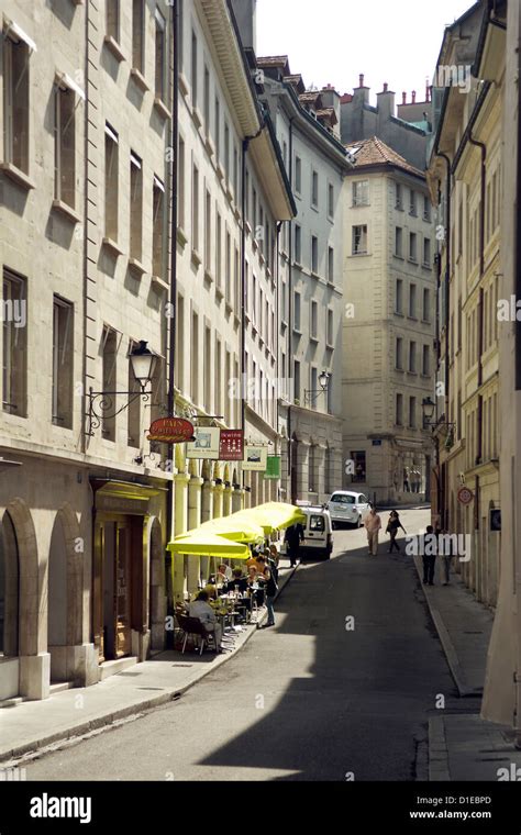 Street scenes from Geneva old Town, Geneva, Switzerland, Europe Stock ...