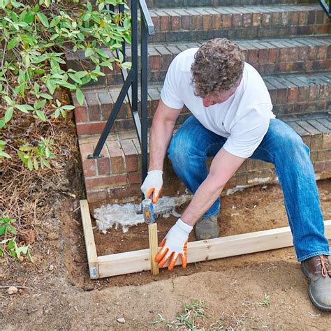 How to build and secure the form for a new concrete step or slab ...