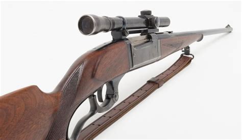 Savage Model 99 lever action rifle, .300 Savage cal., 24” round barrel, blue finish, checkered woo