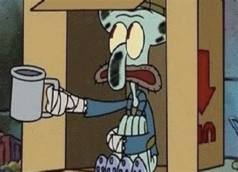 Create meme "spongebob squidward homeless, squidward homeless" - Pictures - Meme-arsenal.com