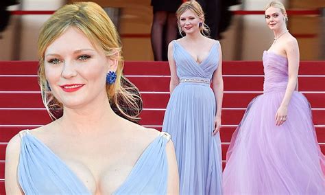 Kirsten Dunst and Elle Fanning wear matching Cannes gowns | Daily Mail ...