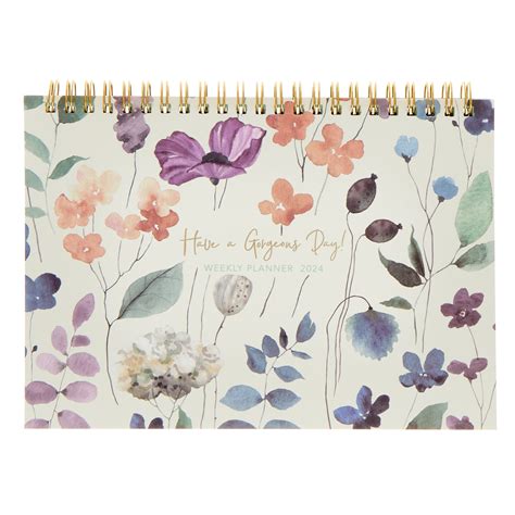 Buy Floral Weekly Planner 2024 for GBP 1.99 | Card Factory UK