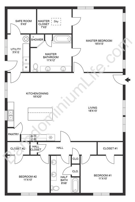 3 Bedroom Barndominium Floor Plans | barndominium-floor-plans.pages.dev