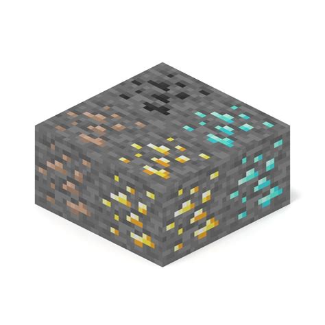 Minecraft Primary Ore Blocks - Coal Iron Gold Diamond 3D model | CGTrader