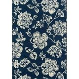 Momeni Indoor/Outdoor Floral Flowers Traditional Area Rugs, Blue/White ...