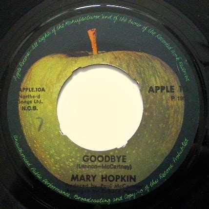 Mary Hopkin – Goodbye (1969, Push-out centre, Vinyl) - Discogs